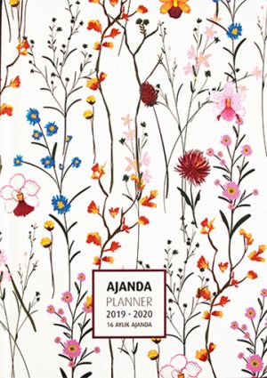 2019-2020 16 AYLIK AJANDA FLOWERS